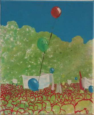 tobian - untermalung - demo - 30x25cm -  acryl auf nessel - 2011