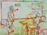 untermalung - tobian - acryl - auf - nessel - 2006 - 30x40cm - -lehrer - vor - tafel-2